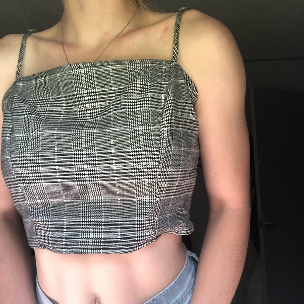 NWT Pacsun gingham crop top